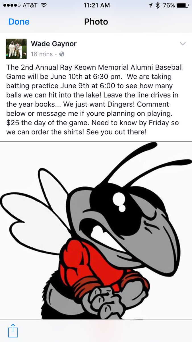 KeownBrad's tweet photo. Need all alumni to come out and play the game. Help represent HC and your class. https://t.co/FGt3scEC6R