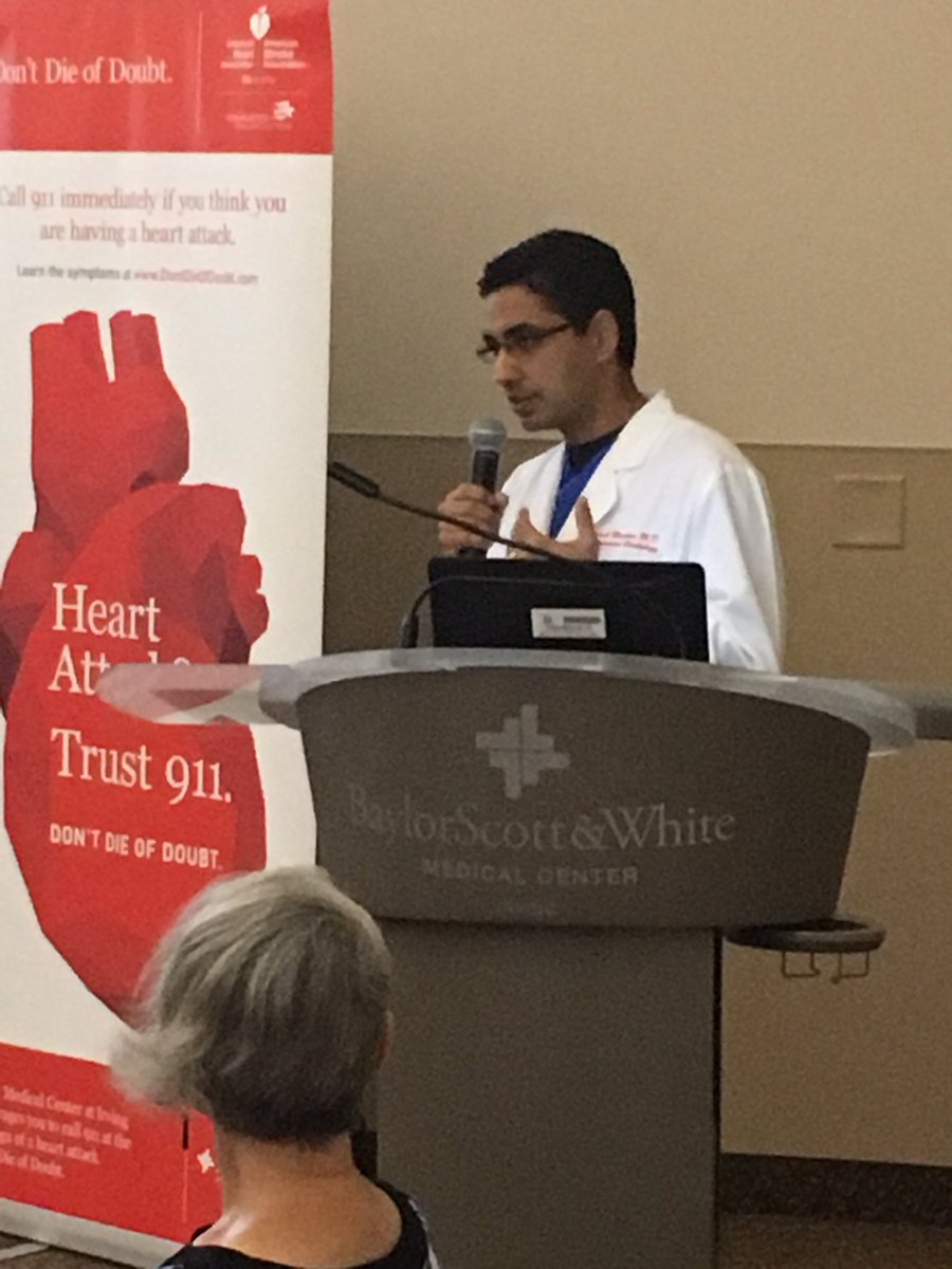healthyirving1's tweet photo. Dr. Amit Manhas addressing a full house at Baylor Scott & White-Irving #HeartOfWomen luncheon 2017. Great info to beat cardiac disease! https://t.co/fRSlGuWfq1