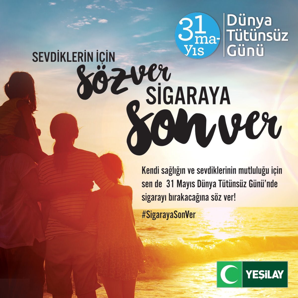 Ramazan ayına denk gelen #31MayısDünyaTütünsüzGünü sigarayı bırakmaya ‘söz’ vermek için büyük bir fırsat. 
#SigarayaSonVer