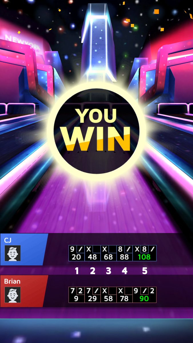 sdcharles07's tweet image. I won at New York stage with 108 points! Challenge me now![goo.gl/PKD66U] #Bowling_King