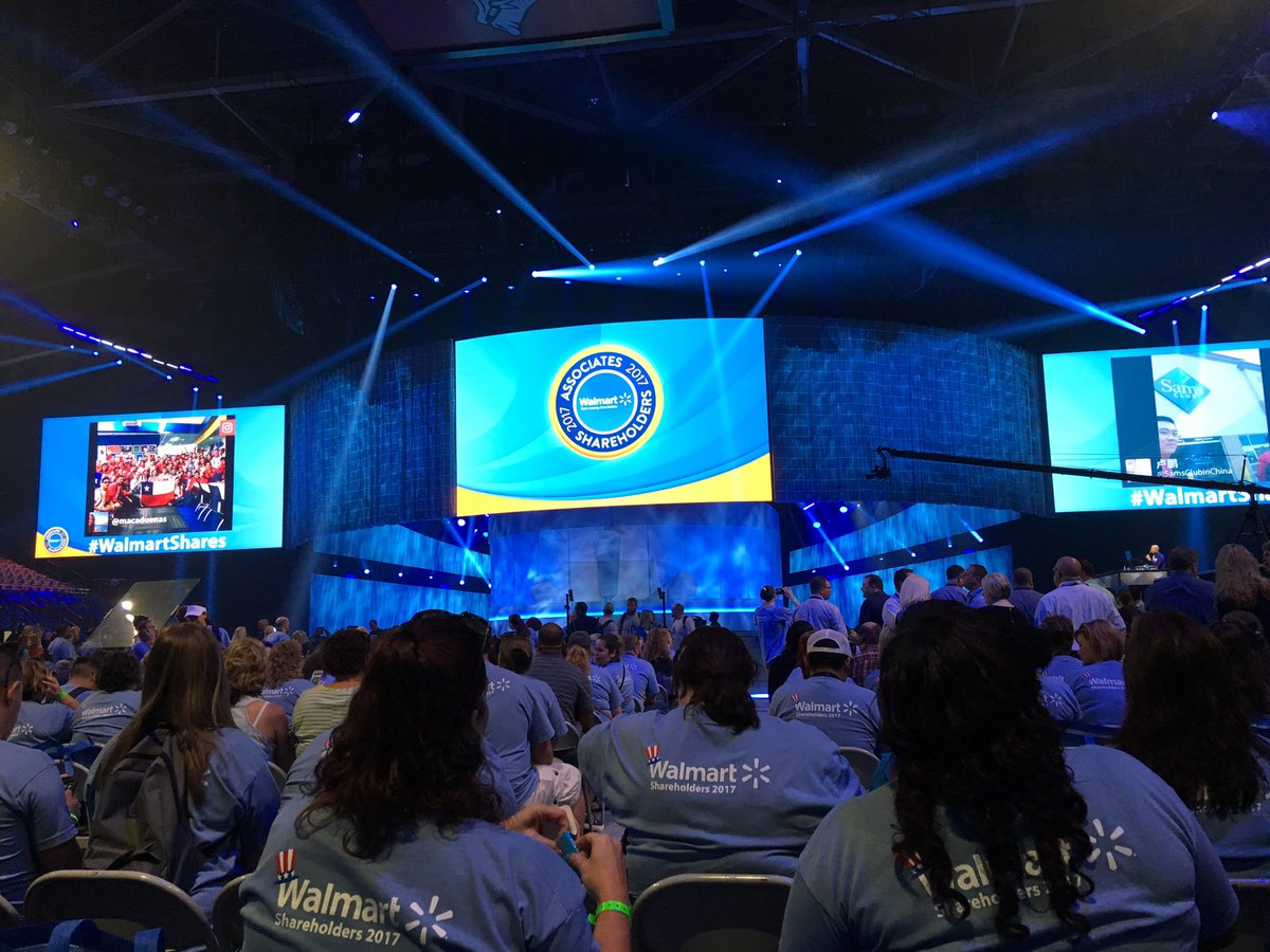 Ostaley's tweet image. At @Walmart associates' meeting. #notsubtle