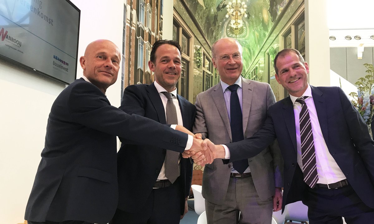 Van Wanrooij en <a href="/Bouwinvest/">Bouwinvest Real Estate Investors</a> tekenen overeenkomst voor 300 #nieuwbouw vrije sector huurwoningen. ditisvanwanrooij.nl/nieuws/algemee…