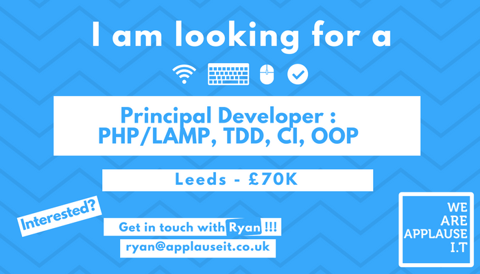 RGreenTechRec's tweet image. Are you a #PHP #Developer with excellent #JavaScript skills? Get in touch #itjobs #Leeds #jobs 

bit.ly/2qOF1mE