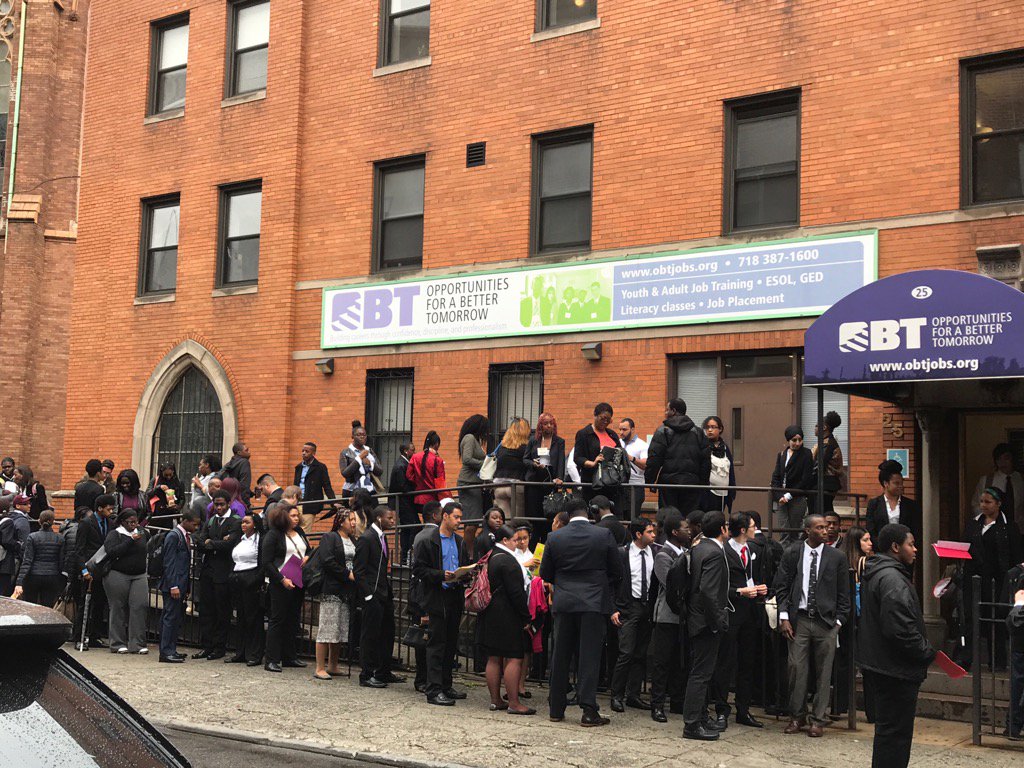 LilianaPolo's tweet photo. Gearing up for @OBTJOBS #100onthespot hiring event in Bushwick! https://t.co/4WsiRqhVTc