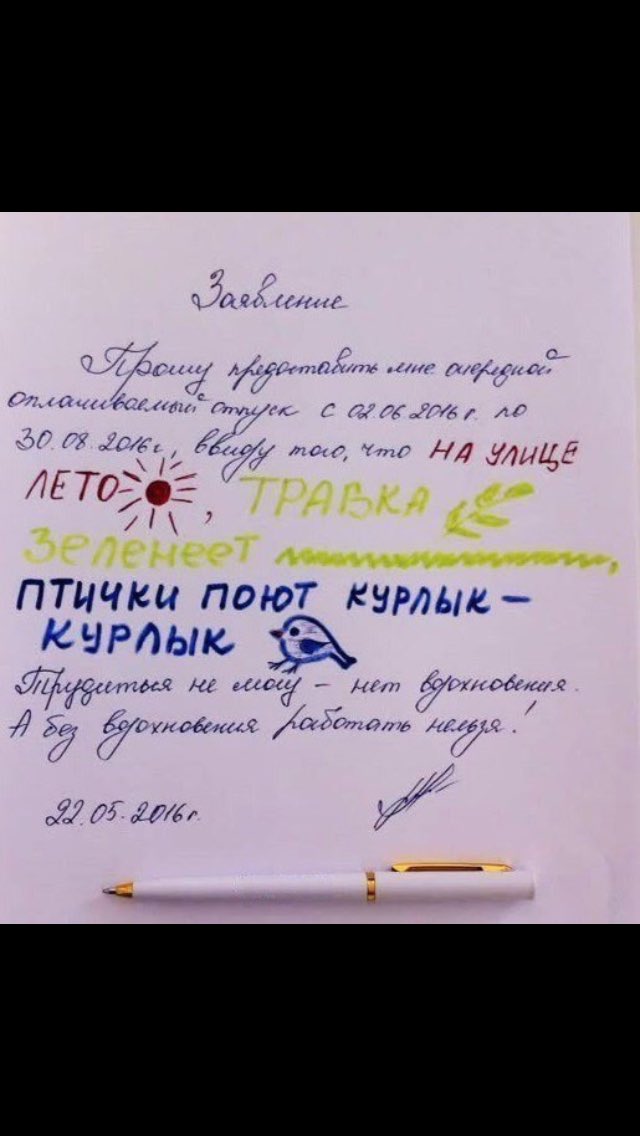 Заявление на отпуск прикол картинки