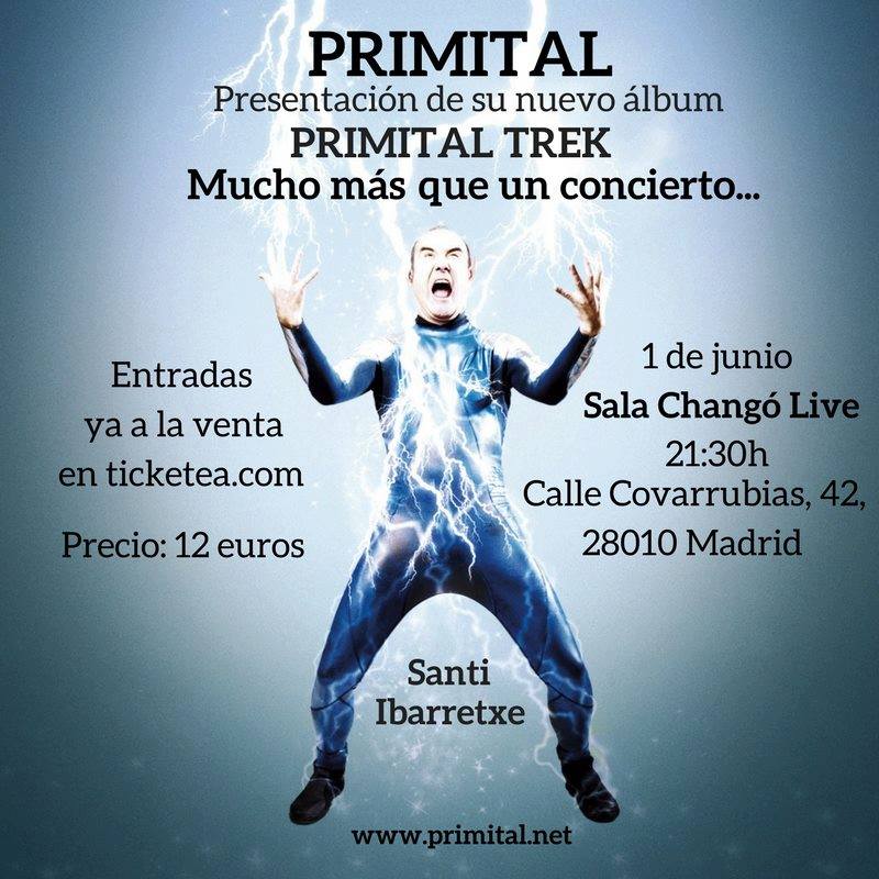 #primitaltrek #estreno #presentación #new #album Es mañana a las 21:30 h en la sala Changó, C/ Covarrubias 42, Madrid.