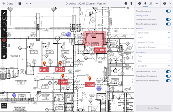 BuildingPointCA's tweet photo. #ProjectSight annotations (linked to records) are now automatically labeled - easy navigation! https://t.co/MGPiHfoGni #BPCUpdates https://t.co/rZwOCAooCT