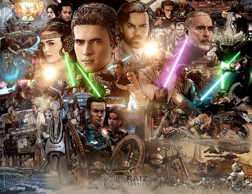 James Raiz on X: "#starwars40th tribute part 2/8 @STARWARS ATTACK OF THE  CLONES! See all 8 movies fully colored here: https://t.co/WexxzcoKda  @HamillHimself https://t.co/9woFGCxsYk" / X
