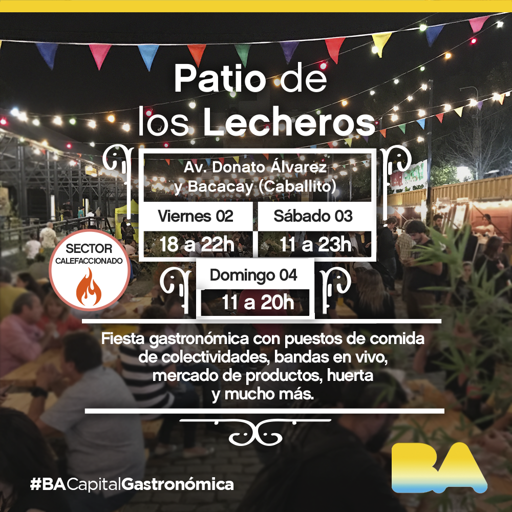 BA_Gastronomica's tweet photo. ¡Gastronomía y música en el #PatioDeLosLecheros! +Info: https://t.co/KWXQEtW46s. ¡Imperdible!

#BACapitalGastronómica https://t.co/zR5oONE22o