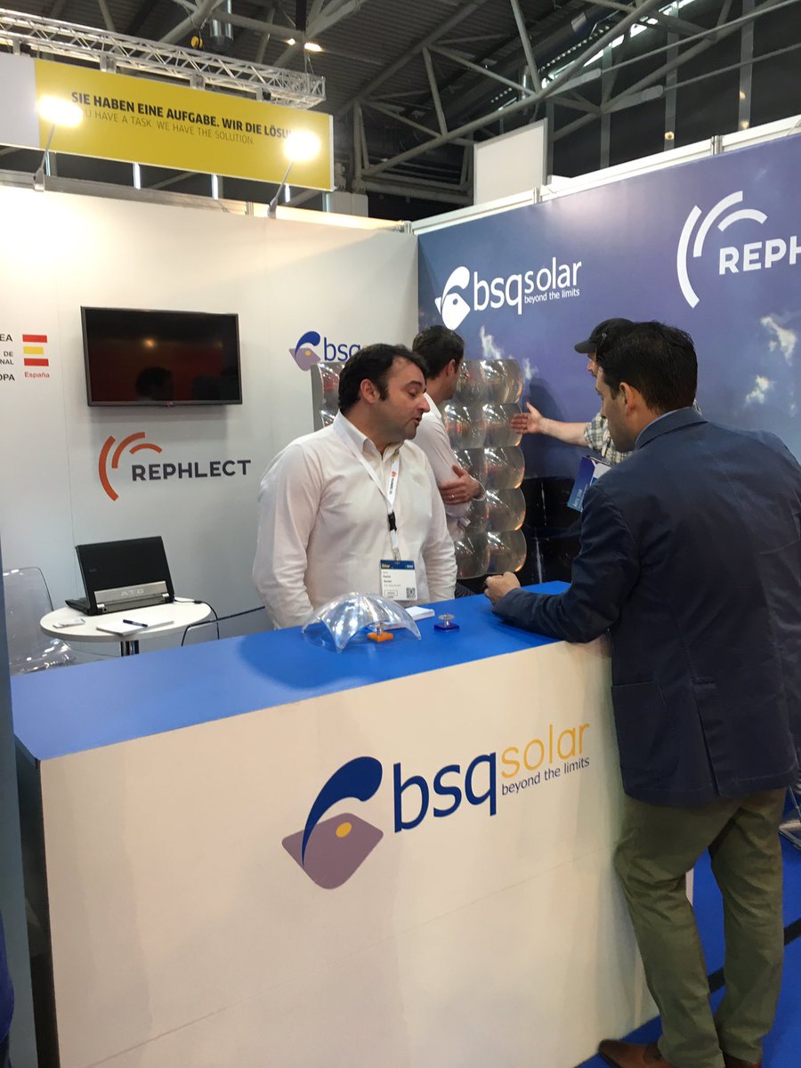 rephlect_solar's tweet photo. @H2020SME @rephlect_solar raises interest @Intersolar, especially in developing countries seeking mfg PV cheaply and with high local content https://t.co/LSm3AXPZZL