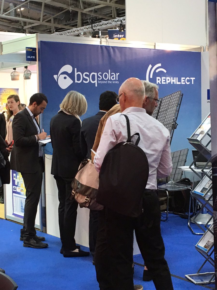 rephlect_solar's tweet photo. @H2020SME @rephlect_solar raises interest @Intersolar, especially in developing countries seeking mfg PV cheaply and with high local content https://t.co/LSm3AXPZZL