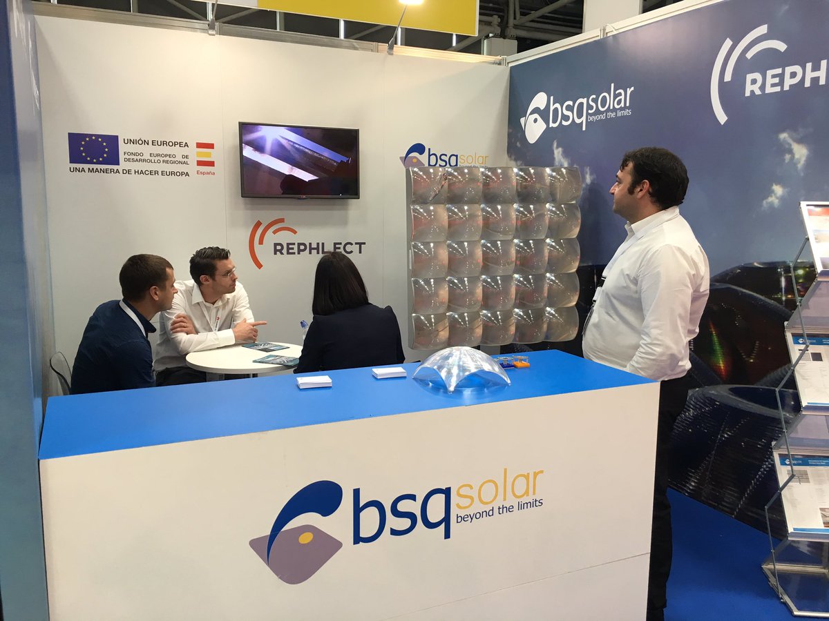 rephlect_solar's tweet photo. @H2020SME @rephlect_solar raises interest @Intersolar, especially in developing countries seeking mfg PV cheaply and with high local content https://t.co/LSm3AXPZZL