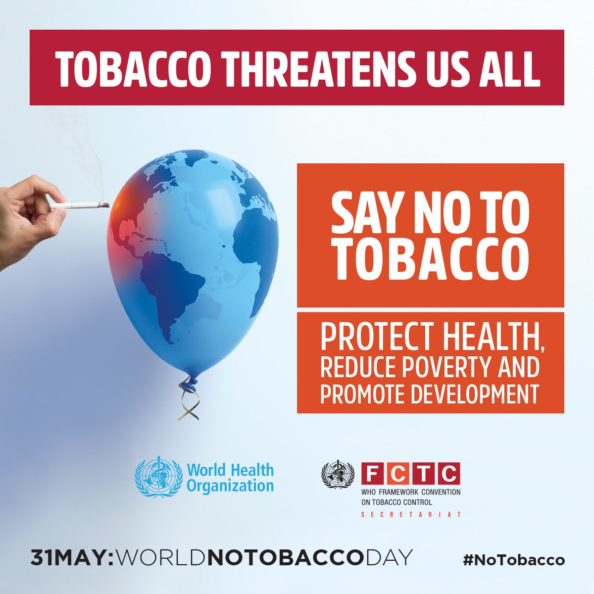 WHO's tweet photo. Tobacco kills up to half of its users. Say #NoTobacco! https://t.co/TsGLqFQcIx https://t.co/ZLTOtpoCfn
