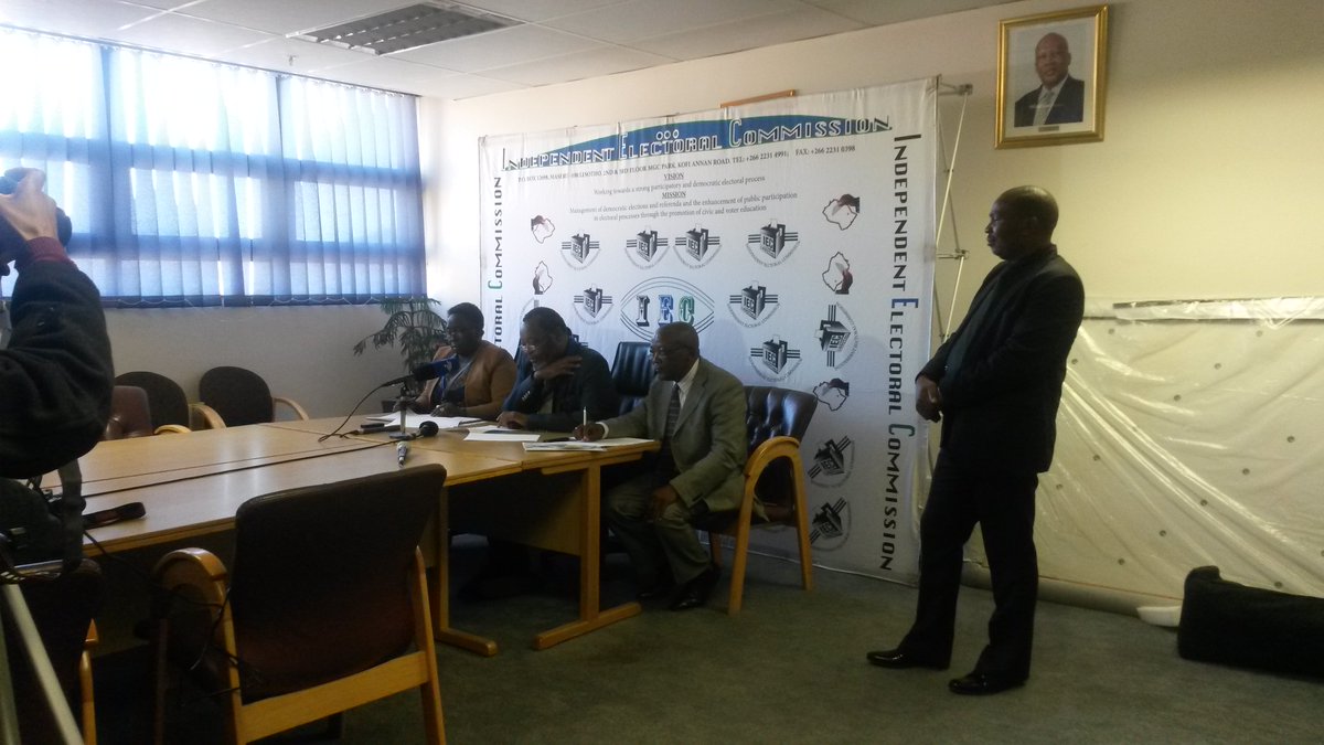 Press Conference "Media briefing &amp; Commission's best wishes to Electoral Stakeholders #NAE2017  #03June2017 #LesothoVotes