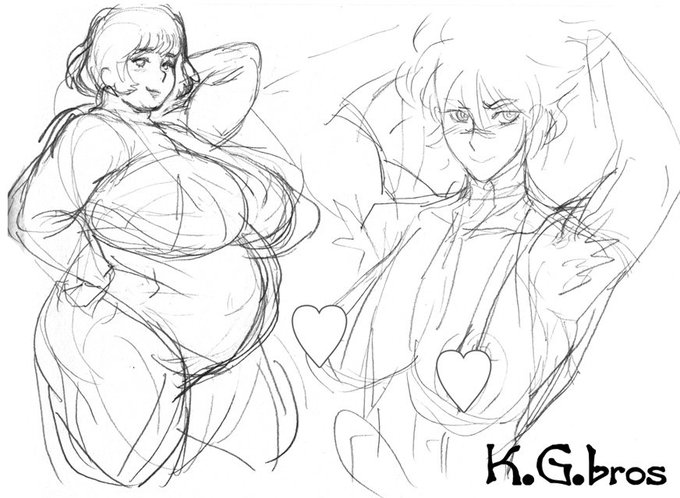 そしてブラッシュアップ。
しかし腋見せるポーズ好きやねw
そして時に、ムチムチ豊満体を描いてしまうオイラです♪ 