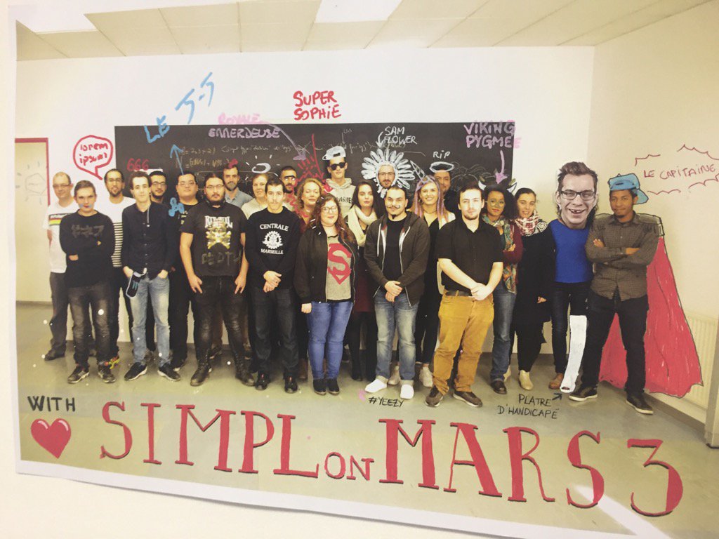 PasserelleMars's tweet photo. Dernier jour de formation pour la promo 3 de @SIMPLonMARS qui s'est auto-customisee @CentraleMars https://t.co/sqEtA7nYhA