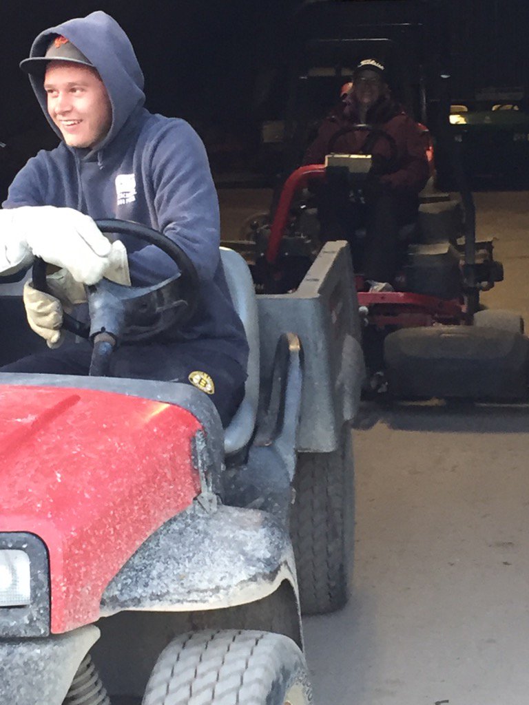woodlawnturf's tweet photo. Nothing slows this crew down except maybe frost https://t.co/U6JxQhJyFz