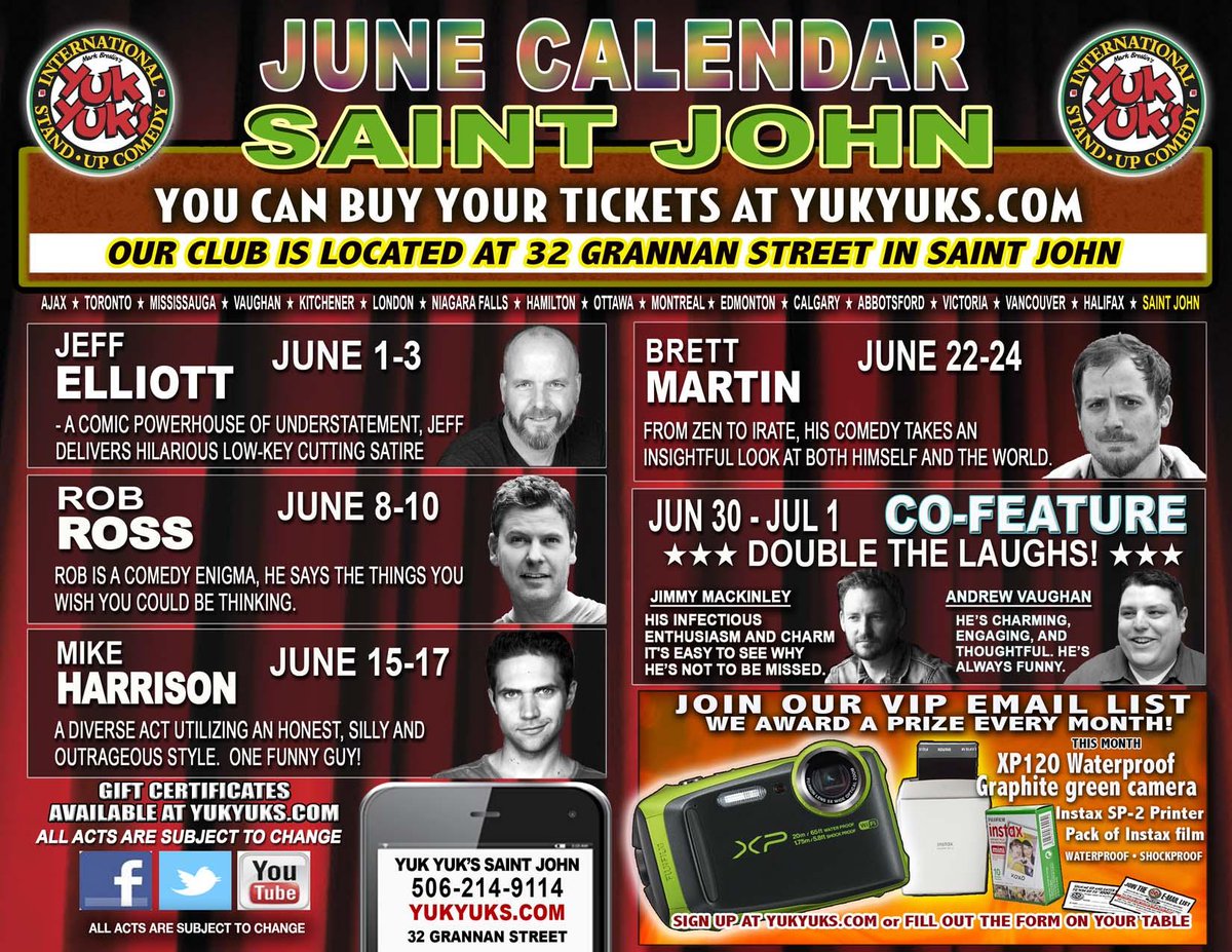 Yuk Yuk's Saint John (@yukyukssjnb) on Twitter photo 