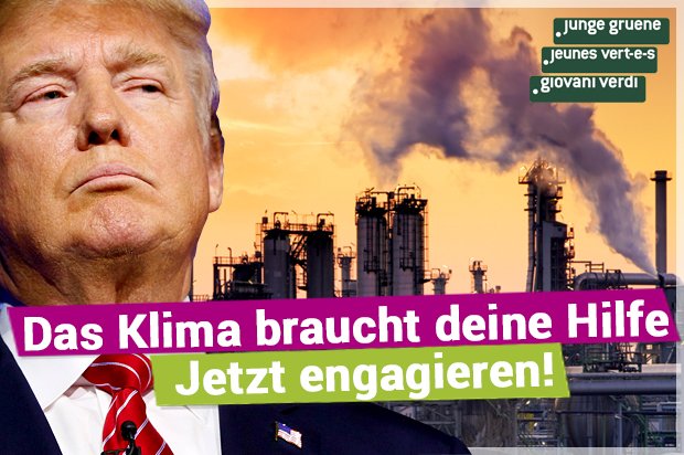 jungegruene_ch's tweet photo. Trump will #COP21 künden. Das Klima braucht nun deine Hilfe!
https://t.co/Q0rujrbY5E https://t.co/FGI7rr7U3O
