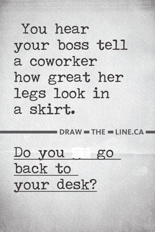 DrawTheLineON's tweet photo. As we wrap up sexual assault awareness month, we wanna know: Why don't more people step up to stop workplace sexual harassment?
#SAAM2017 https://t.co/LsQTeucN6k