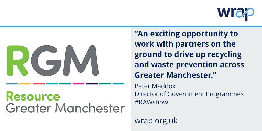 WRAP_NGO's tweet photo. WRAP's Peter Maddox &amp; David Taylor  @GM_WDA launch Resource Greater Manchester partnership at the #recycling and #waste conference #RAWShow https://t.co/lZBgbQkZRS