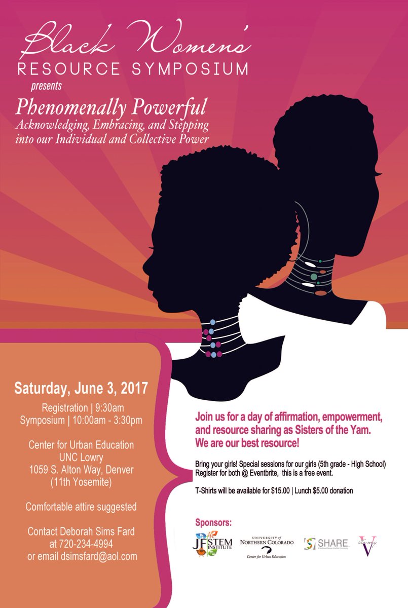 dswingler's tweet photo. 4 more days until the Black Women's Resource Symposium, the networking &amp; resource event of the year! Register at: https://t.co/JrDqU0vgRM https://t.co/55MpPiIVGs