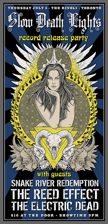 slowdeathlights's tweet photo. BIG NEWS! @slowdeathlights Release Party July 6 @RivoliTO With: Reed Effect, Snake River Redemption, Electric Dead. #CUthere @spillmagazine https://t.co/BWFdLvsMjM