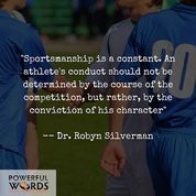 CSSharksToronto's tweet photo. An athlete's conduct should be determined by the conviction of his character. #DrRobyn #PowerfulWords https://t.co/yvzWTL5G1I