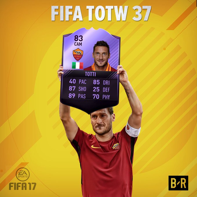 above Precondition whistle FIFA 17 Ultimate Team: Francesco Totti Hero Card Leads TOTW 37 Selection |  News, Scores, Highlights, Stats, and Rumors | Bleacher Report