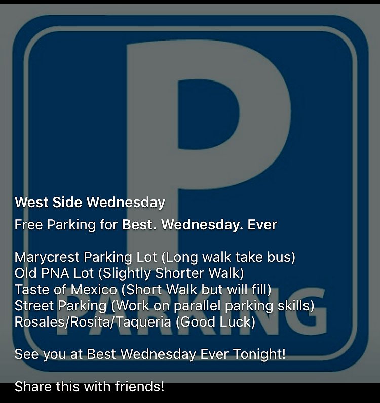 SamSpeakerGuy's tweet photo. Free Parking for Best Wednesday Ever. Click image for info @sbvpa #bwe2017 @wswsouthbend https://t.co/C80WH4btt7