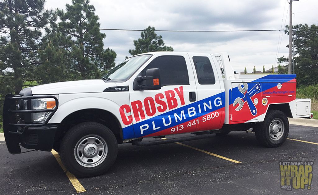 WrapItUpLLC's tweet photo. We are so proud to present another Crosby Plumbing vehicle wrap. Call our friends at Crosby Plumbing they will stop your drip drops. https://t.co/32DmERIs6t