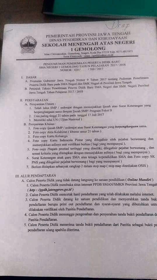 OSISSMAN1G's tweet photo. Selamat malam ☺ 
Informasi terkini dan penting buat kalian khususnya kelas 9, mengenai PPDB SMAN1G!! https://t.co/oe3lKHSbm1