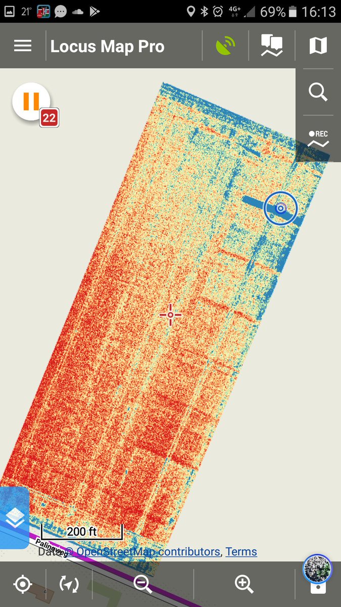 Demoveld wintertarwe Schlepers. Vigilance/Delphy spectraalbeeld en Locus app om juiste analyseplek te vinden