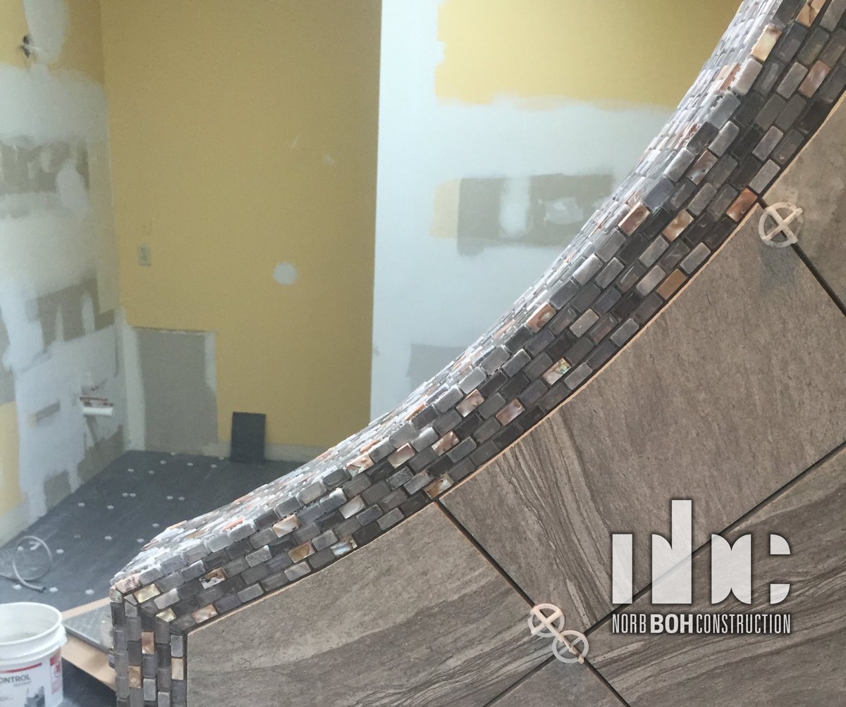 BohConstruction's tweet photo. Looking for customized tile design and shower enclosures for your master bath? 👷🏼‍♀️👷🏼🔨📐✏️ #custombath #cincymade #513 #norbbohconstruction https://t.co/se7iEFZMmw