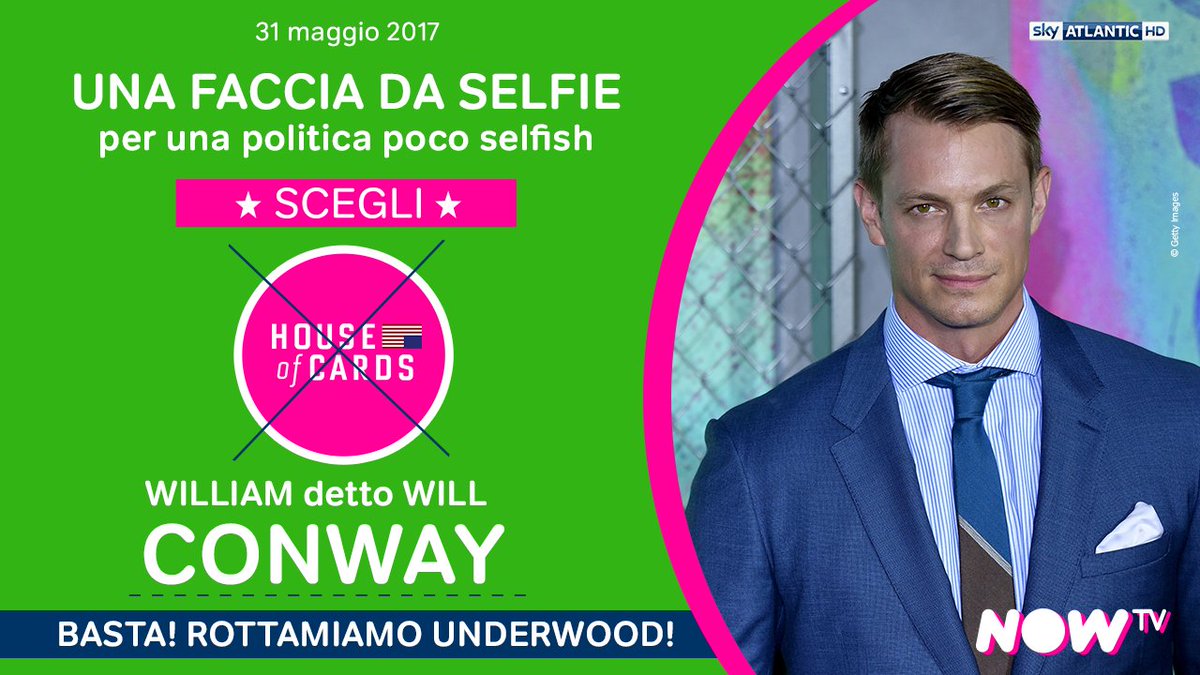 NOWTV_It's tweet photo. Per una politica senza filtri, se non quelli di #Instagram. L'alternativa è #WillConway #HouseOfCards5 su #NowTv 🇺🇸 https://t.co/3JVGjhIAdF
