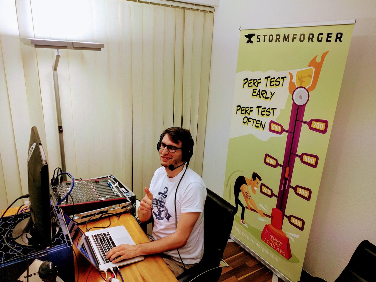 larsvegas's tweet photo. Well, the #WebPerf webinar studio is all set up :) Perf test and keep shipping! /w @codeship https://t.co/3W4pgjZ2M6 https://t.co/YwVqsYCrPE