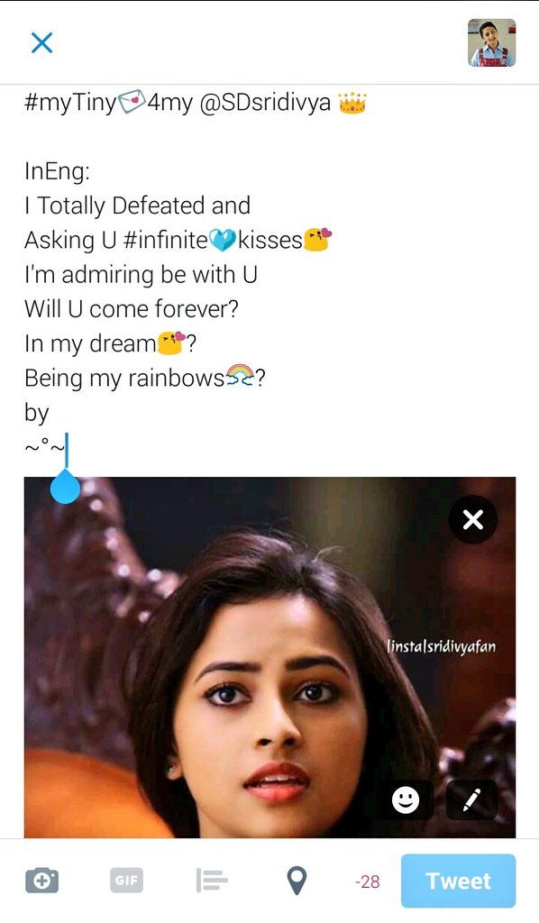pradeep_cbi's tweet photo. #myTiny💌4my @SDsridivya 👑
முழுதாக தோற்கின்றேன்-உனை
முத்தங்கள்😘கேட்க்கின்றேன்-அடி
நீங்காமல் ரசிக்கின்றேன்-நிதம்
வருவாயா கனவில்-என்
வானவில்லே🌈 https://t.co/z7Xc95Wutu