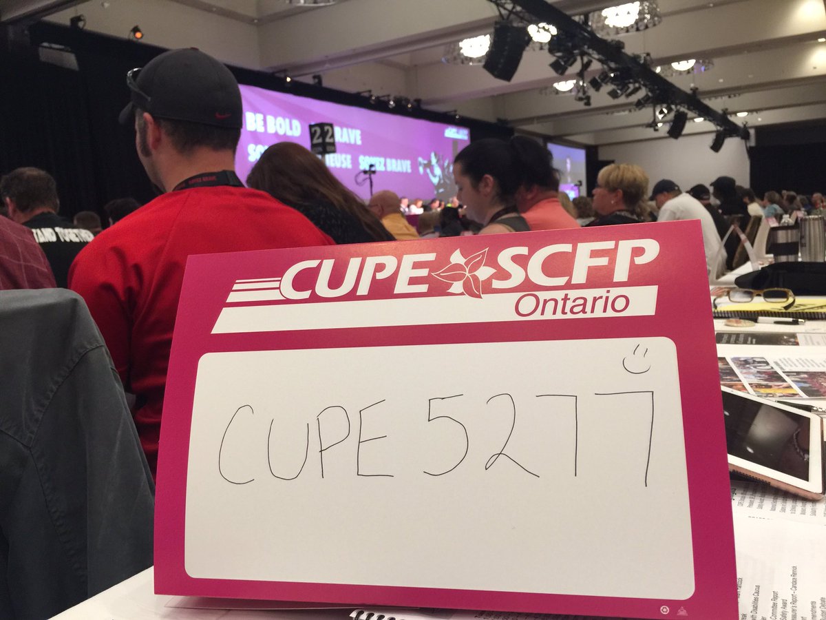 CUPE5277's tweet photo. Our members are honoured and excited to be a part of #CUPEON17! https://t.co/vAH4aaIjmB