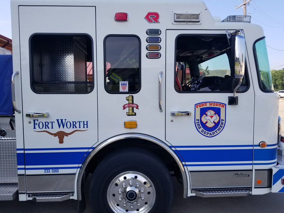 FWfirefighters's tweet photo. A new look to FWFD apparatus. The ISO class 1 decal is being added. Great job by all of those who helped make it possible. #WeKeepFwSafe https://t.co/MeUSISvUuW