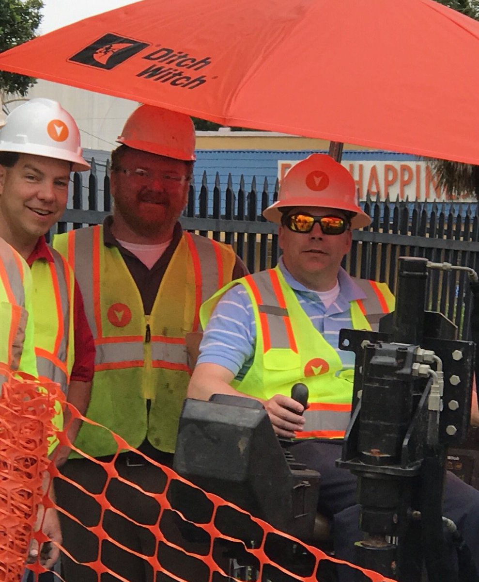 We even got @mikeofcc on a Boring Rig, which is what we use to install conduit without trenching. <a href="/FCC/">FCC</a>