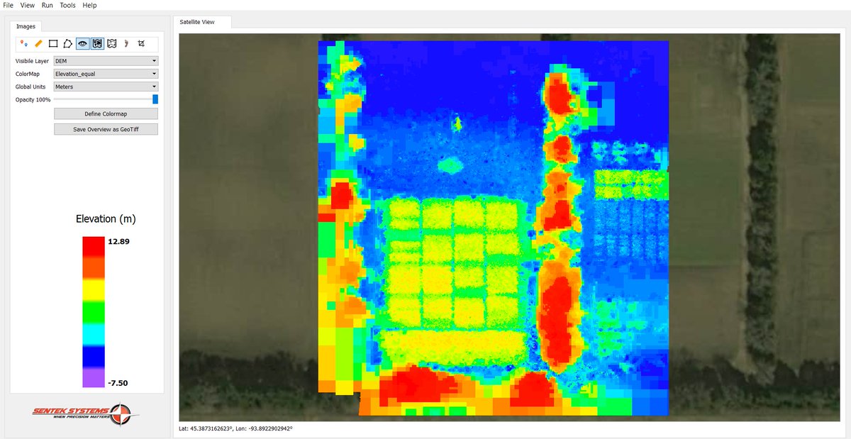 SentekSystems's tweet image. GEMS 4.0 is here! Check out our New 3D pipeline with high quality elevation maps&amp;amp; advanced image processing algorithms! #precisionag #drones