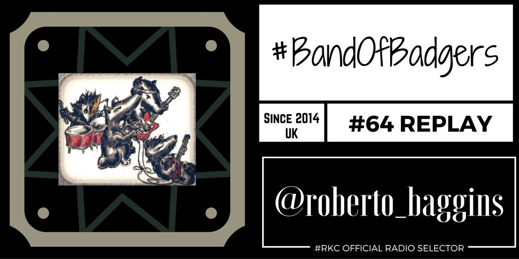 TODAY

8PM UK⚪3PM ET⚪12PM PT

#BandOfBadgers #64 REPLAY

by <a href="/roberto_baggins/">Robbbbb 💚🇺🇦</a>

📻 #RKC w/

<a href="/divineyouthuk/">DIVINE YOUTH</a>
<a href="/nickhoweuk/">Nick Howe</a>
<a href="/winter_mountain/">Winter Mountain</a>