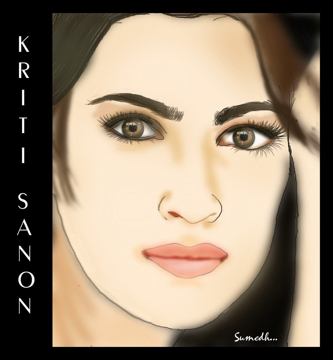sumedhwin's tweet photo. @MsTakenFashion Digital Painting of @kritisanon Drawn by me ! https://t.co/bhdl3zpD86