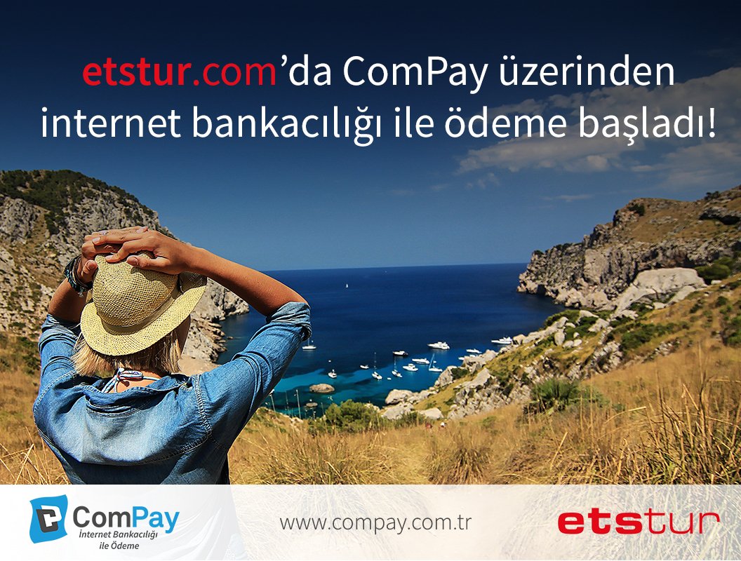 Yaz tatili için hazırız! <a href="/Etstur/">Etstur</a> 'da #ComPay üzerinden #internetbankaciligi ile ödeme başladı! #etstur #eticaret #dijitalbankacilik #tatil