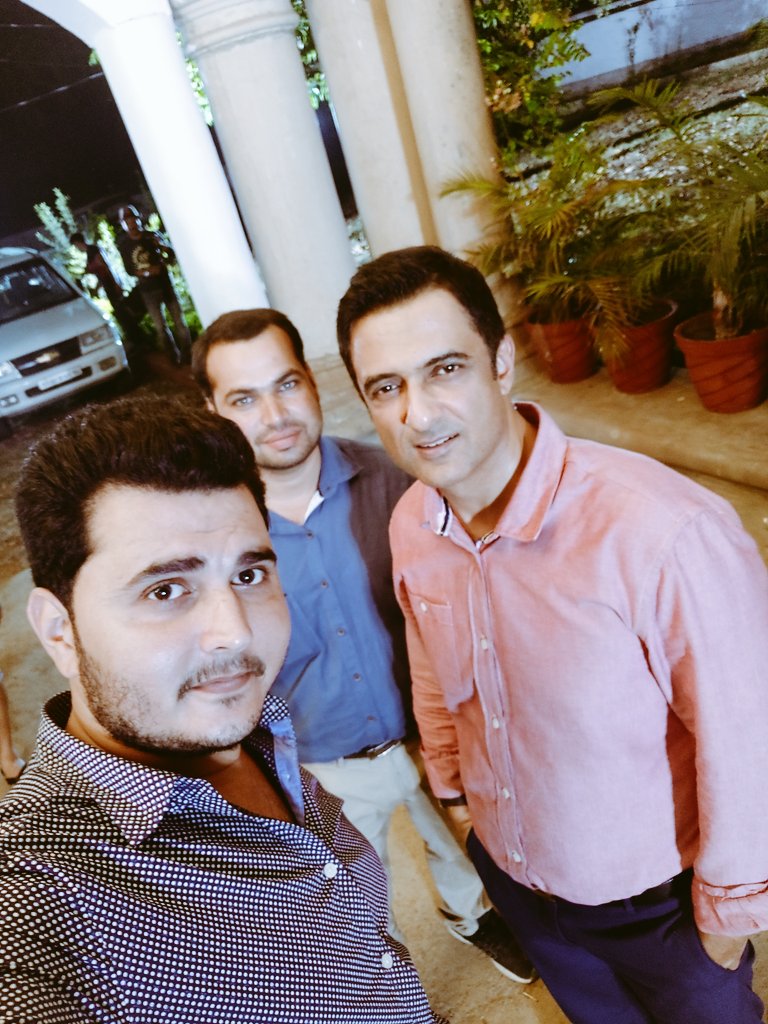 Memorable moments with actor Sanjay suri and line producer Gyan Prakash Pandey in mirzapur.