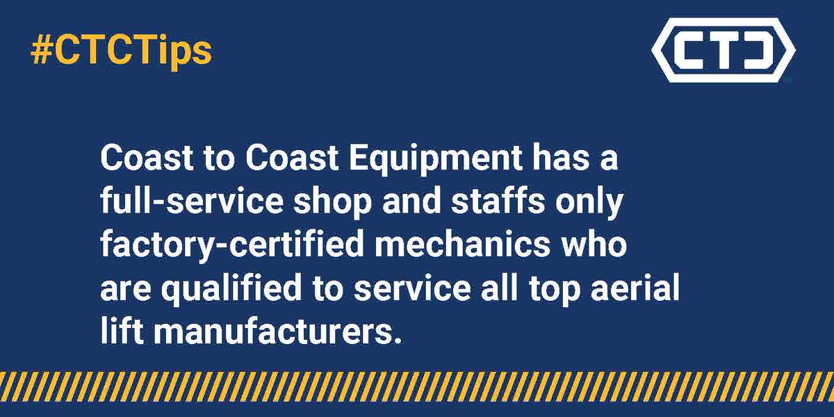 CTCEquipment's tweet photo. #CTCTips #EquipmentMaintenance #CoasttoCoast #EquipmentMaintenance #AerialLifts https://t.co/Ysrr7eoRbI