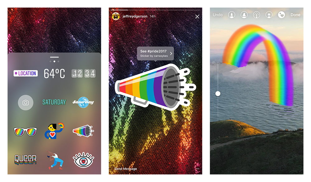 instagram's tweet photo. Celebrate #pride2017 with new pride stickers and a rainbow brush in Instagram Stories! 🌈 https://t.co/4nBnVfD1gx https://t.co/9kIPZ7rmOF