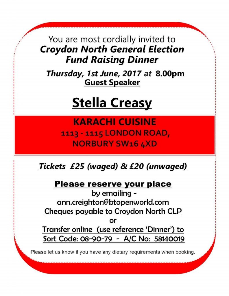 bieneosa (@bieneosa) on Twitter photo Looking forward to attending the Croydon North CLP Dinner tomorrow evening, with guest speaker <a href="/stellacreasy/">stellacreasy</a> Looking forward to attending the Croydon North CLP Dinner tomorrow evening, with guest speaker <a href="/stellacreasy/">stellacreasy</a>