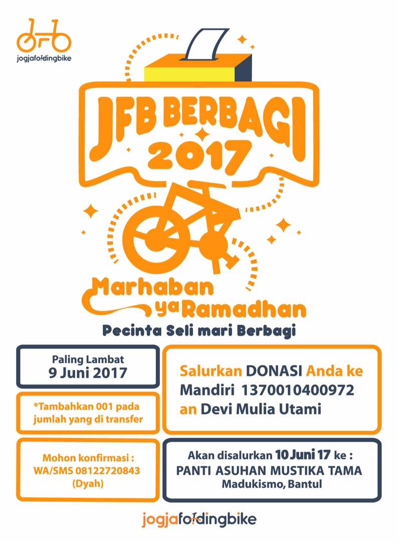 Bantu nyundul agenda Ramadhan <a href="/Jogjafoldbike/">Jogja Folding Bike</a> #jfbberbagi