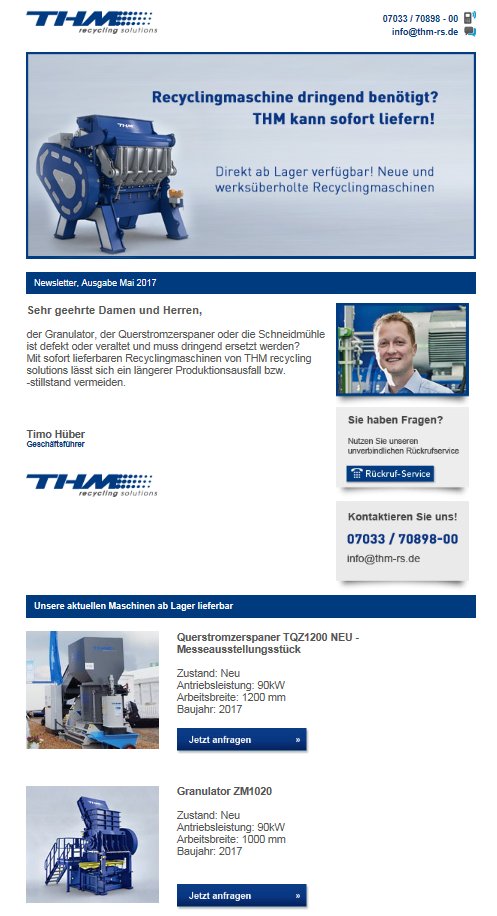 THM Maschinen sofort verfügbar!
Den kompletten Newsletter finden Sie auf unserer Homepage!
buff.ly/2rikLMv
#THM Granulatoren
